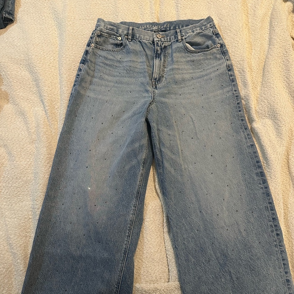 AE strigid curvy embellished jean